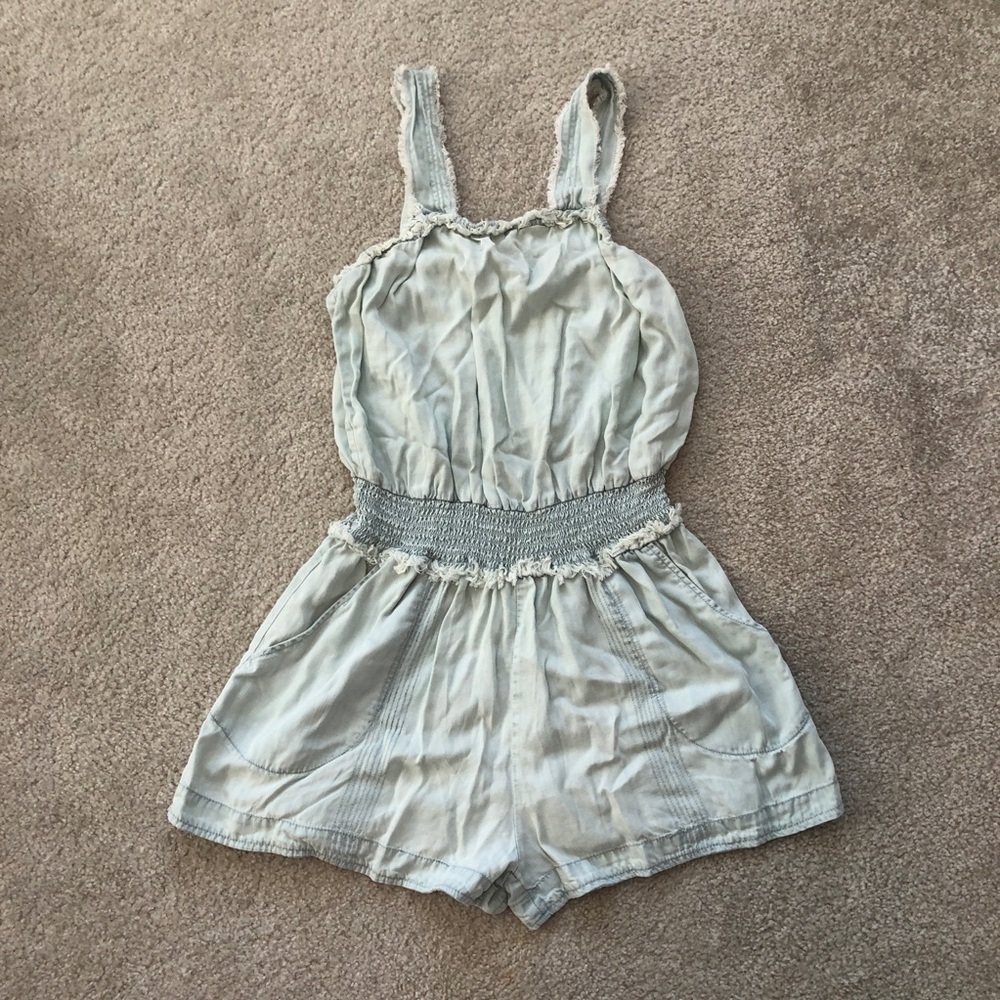Ramy Brook Chambray Raquel Romper Size Large Style A0522506 - Picture 2 of 8
